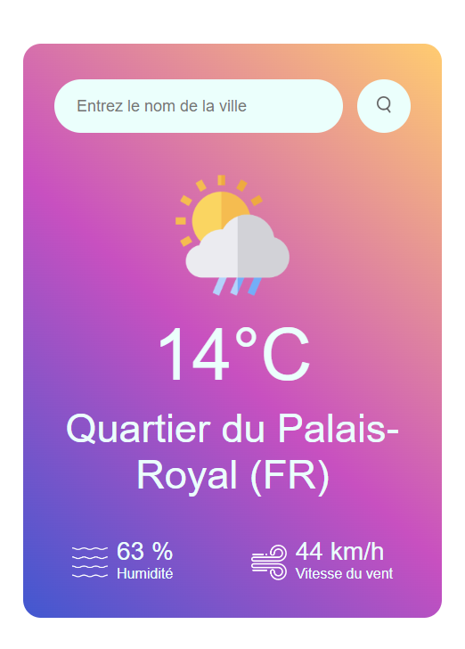 image du projet météo API